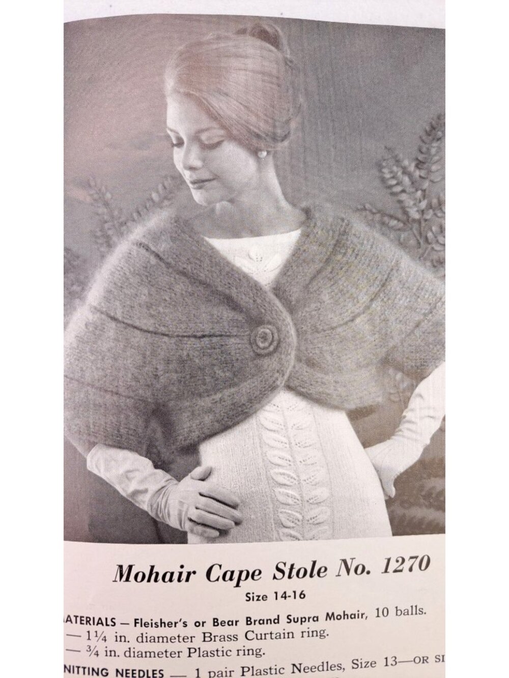 Vintage 1956 Stoles Capes Shorties Knit Crochet Pattern Booklet Bear Fleisher - Picture 4 of 12